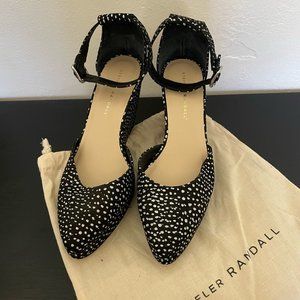 50% OFF SALE!!! LOEFFLER RANDALL - Jules Platform Mary Jane Pointy-Toe Wedges